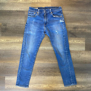 Levi's Jeans 512 Men’s 30x30 (30x28) Blue Slim Taper Premium Distressed Worn